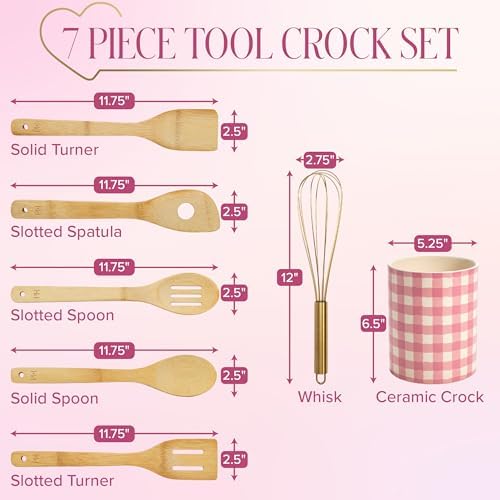 Paris Hilton 7-Piece Kitchen Utensil Set, Pink