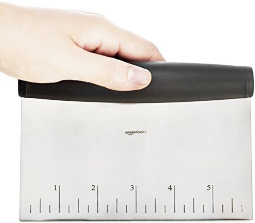 Amazon Basics Stainless Steel Bench Scraper, 6"