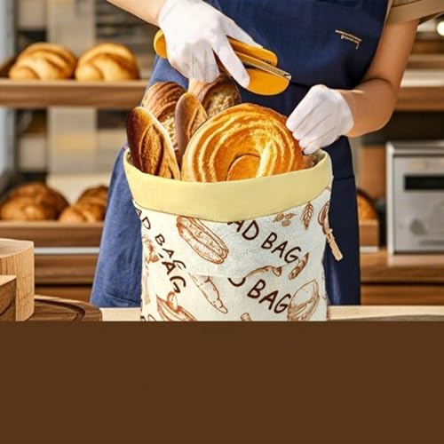 1-Pack Reusable Beeswax Bread Bag, XL Organic Cotton