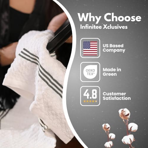 Infinitee Xclusives Kitchen Towels - 6 Pack - Cotton Dish Towel |15" x