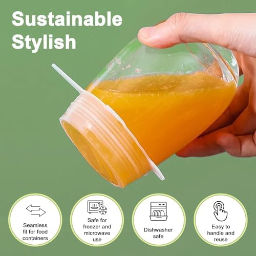 Reusable Silicone Stretch Lids, 7-Piece Elastic Bowl Covers