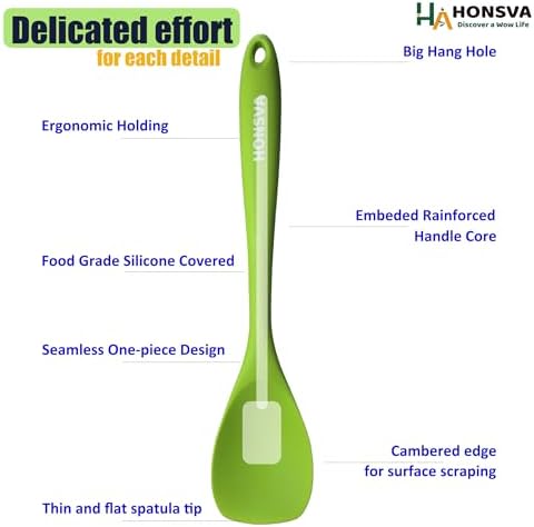 Silicone Baking Spatulas with Pastry Brush, Premium Heat-Resistant