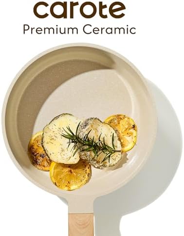 CAROTE Ceramic Nonstick 1.5Qt & 2.5Qt Sauce Pan Sets with Lid