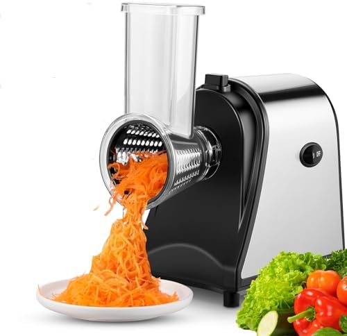 250W Electric Slicer/Shredde for Block Cheese, 5 In 1 Professional