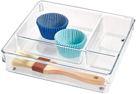 InterDesign Linus Kitchen Drawer Organizer for Silverware, Spatulas