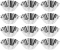 Zerodeko 12 Pack Flower Tartlet Pans Non-Stick Egg Tart Molds Reusable