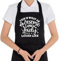 Lunch Lady Aprons for Women with 2 Pockets - Lunch Lady Gifts, Lunch