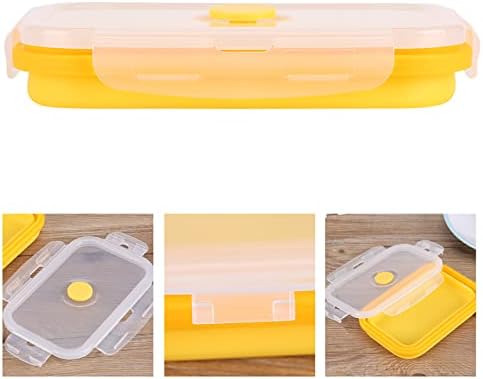 Tyenaza Portable Lunch Box, Silicone Collapsible Lunch Box Bowl