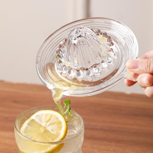 Glass Manual Lemon Juicer with Pour Spout
