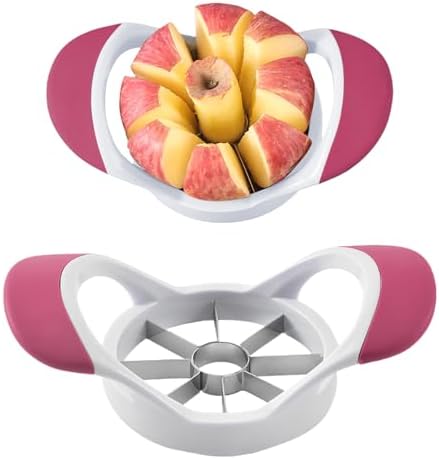 Upgrade 2 pack stainless steel apple slicer cutter slicers and corer