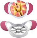 Upgrade 2 pack stainless steel apple slicer cutter slicers and corer