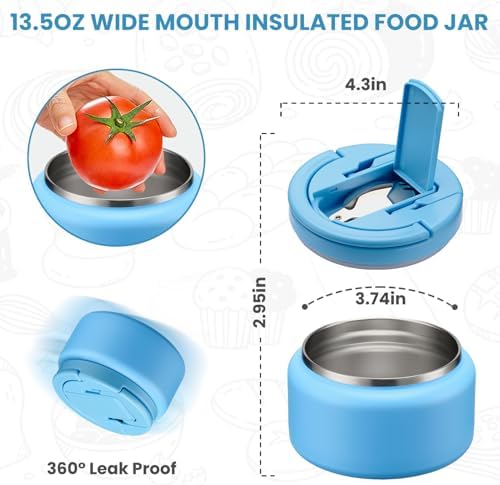Itslife 13.5oz Vacuum Insulated Soup Thermo for Hot Food, Kids Lunch