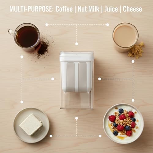 2 Pcs Greek Yogurt Strainer 1100ml with Fine Mesh Bags