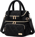 Weitars Lunch Bag for Women Men,Double Deck Lunch Box for Women,Lunch