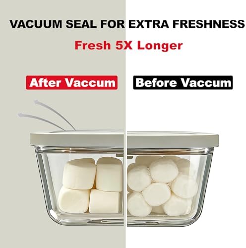 Vacuum Sealer with 4 Borosilicate Glass Containers