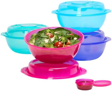 Bentgo Easyboxes Salad-to-Go Containers - 8-Piece Set: 4 Bowls