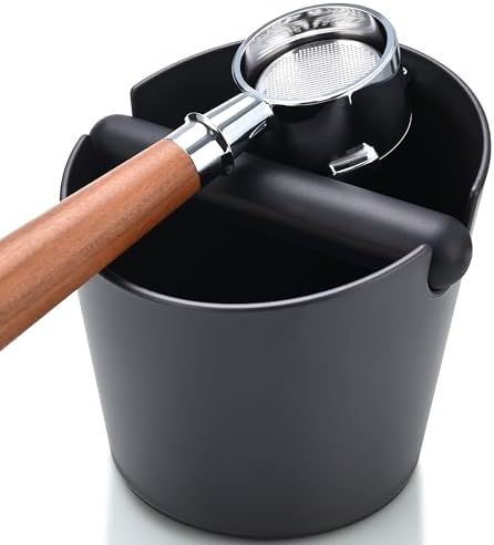 Espresso Knock Box 6.3 Inch, Large Coffee Grounds Container with