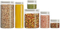 Pyrex 6-Pack Glass Canister Set - Lightweight Dry Food Storage