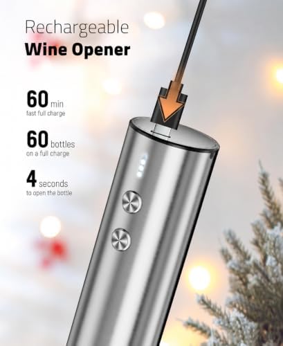 Electric Wine Opener Set - Premium Wine Gifts with Wine Opener, Foil