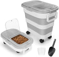 30LB Dog Food Storage Container with Wheels, Lid, Handle, Cup and