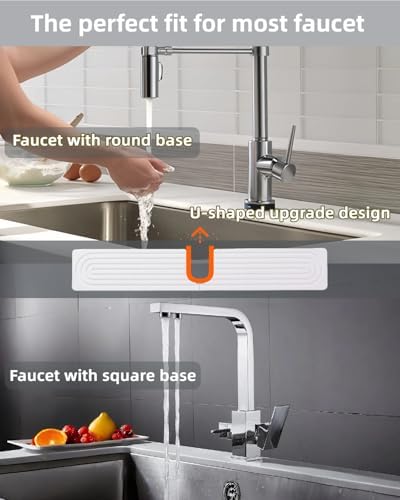 16 Inch Stone Faucet Mat for Kitchen Sink, Diatomite Fast Drying Mat