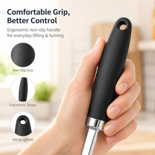 304 Stainless Steel Fish Spatula, Thin Flexible Slotted Turner