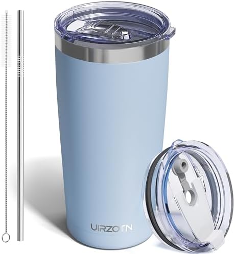 20oz Travel Coffee Tumbler, Insulated Travel Mug, Light Blue