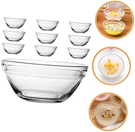 70ml Glass Small Bowl Set, 10pcs for Dessert Serving