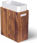iEGrow 3 Gallon Acacia Wood Trash Can