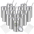 YOUKE OLA 16 Pack Tumblers Blanks Bulk Skinny Straight Tumbler