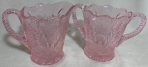 Creamer & Sugar Bowl Set - Inverted Thistle - American Made - Mosser