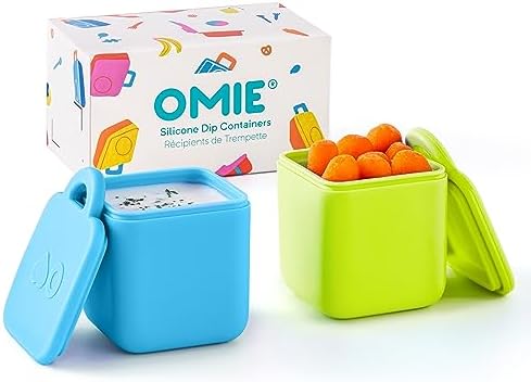 OmieBox (2 pack) Leakproof Dips Containers To Go, Salad Dressing