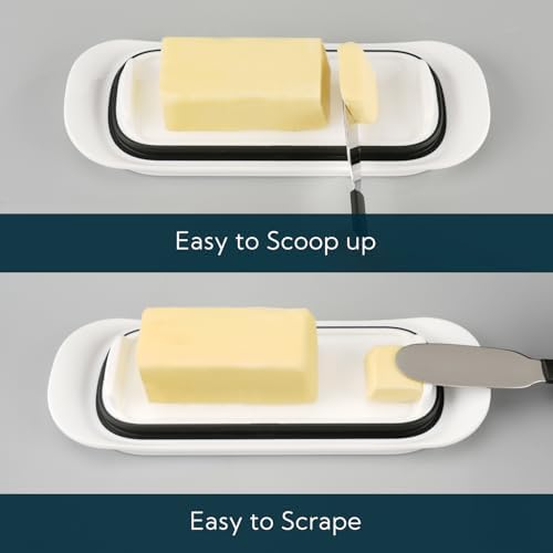 KITCHENDAO Airtight Butter Dish with Lid for Countertop and