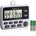 XREXS 4 Channel Digital Kitchen Timer with Large LCD Display