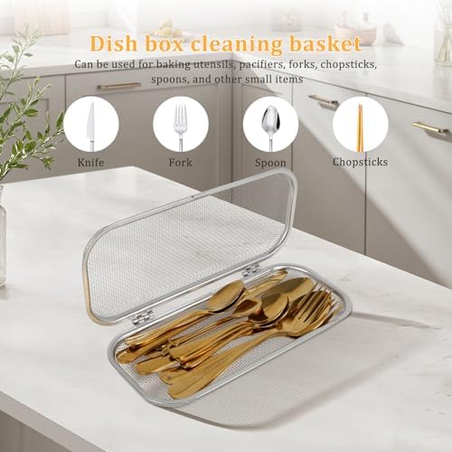 2 Pcs Stainless Steel Dishwasher Basket, Practical Dishwasher