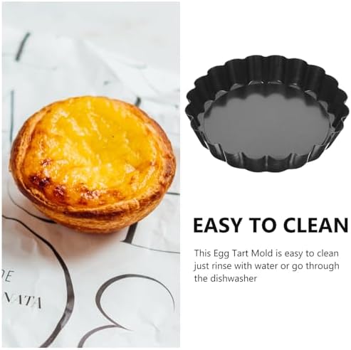 PRETYZOOM Mini Tart Pans with Removable Bottom 3.85 Inch Carbon Steel