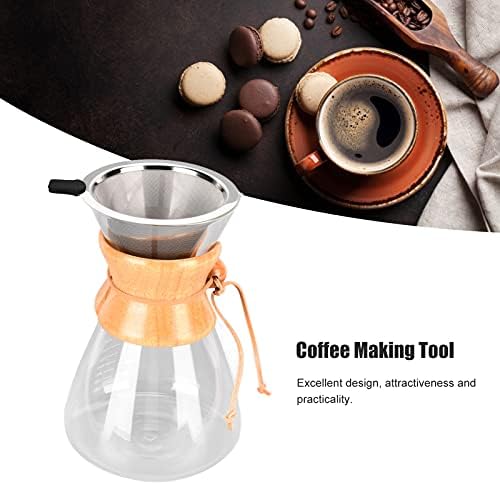 Pour Over Coffee Maker Set with Reusable Stainless Steel Filter