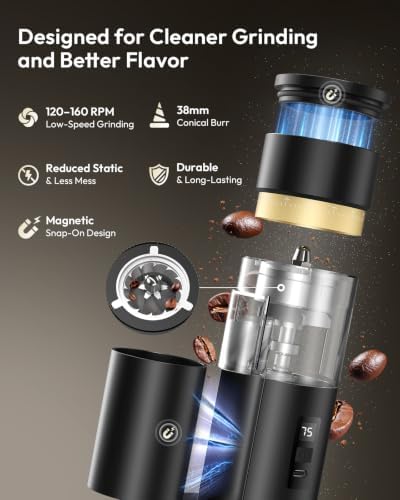 Maestri House Single-Dose Burr Coffee Grinder, 80-Level