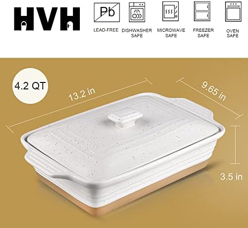 HVH Ceramic Casserole Dish with Lid, 9x13