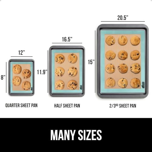 GORILLA GRIP Nonstick Silicone Baking Mats, 2PK, Half Sheet