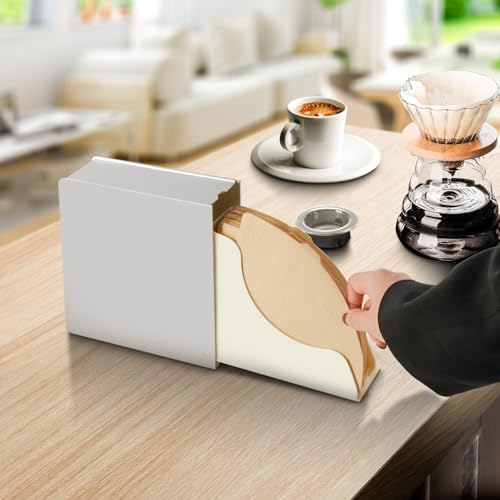 Cone Coffee Filter Holder Storage - Frosted Silver Pour Over 04 03 02