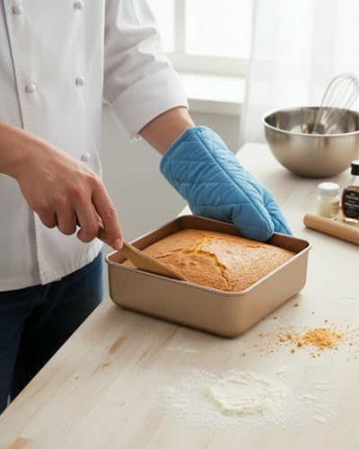 Square Baking Pan, 2 Pack Square Cake Pan Cake Baking Pans Nonstick