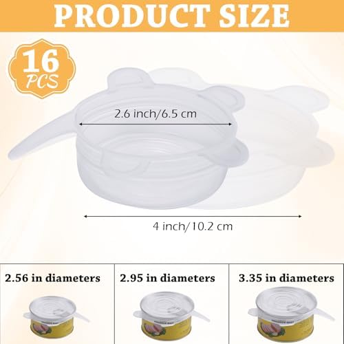 Patelai 16 Pack Silicone Stretch Lids, White