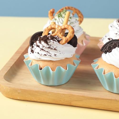 100 PCS Baking Cups Cupcake Liner Flared Brioche Muffin Wrappers