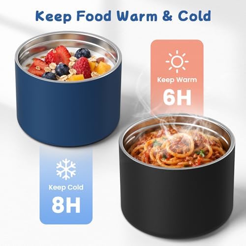 12oz Thermo for Hot Food, Insulated Food Jar with Foldable Spoon