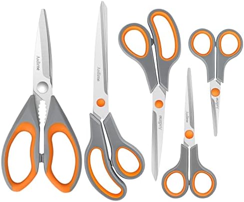 Asdirne Kitchen Scissors Set, Knife-Grade Stainless Steel, TPR