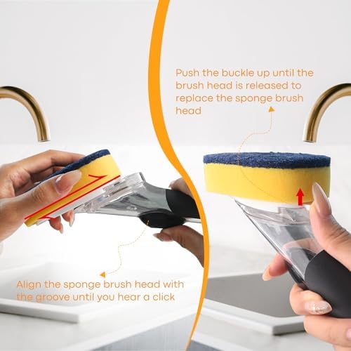 Sponge Brush Refills for OXO Soap Dispensing Dish Brush