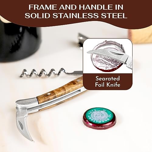The Wine Chic Premium Professional Corkscrew Wine Opener with Elegant