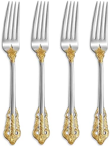 KEAWELL Luxury 4-Piece 18/10 Stainless Steel Dinner Fork Set
