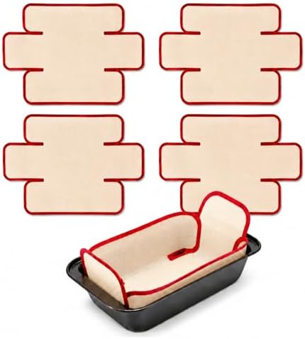 4 Pcs Silicone Loaf Pan Liners Fits 8x5, 9x5, 9.5x5 Inch Pans